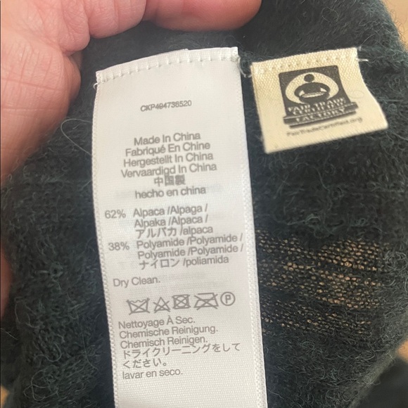 Madewell Dark Green Ribbed Mock Turtleneck Sweater M - Picture 3 of 3